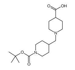 1-[[1-[(2-methylpropan-2-yl)oxycarbonyl]piperidin-4-yl]methyl]piperidine-4-carboxylic acid图片