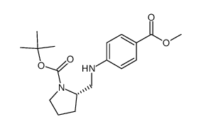 methyl 4-[1-(tert-butoxycarbonyl)-(2S)-pyrrolidinyl]methylaminobenzoate Structure