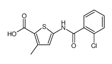 2-Thiophenecarboxylic acid, 5-[(2-chlorobenzoyl)amino]-3-methyl Structure