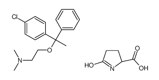 5-oxo-L-proline, compound with 2-[1-(4-chlorophenyl)-1-phenylethoxy]-N,N-dimethylethylamine (1:1) Structure