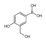 [4-hydroxy-3-(hydroxymethyl)phenyl]boronic acid结构式