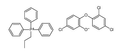 triphenylpropylphosphonium, salt with 5-chloro-2-(2,4-dichlorophenoxy)phenol (1:1) picture