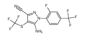 5-amino-3-cyano-1-(2-fluoro-4-trifluoromethylphenyl)-4-trifluoromethylthiopyrazole Structure