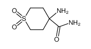 4-amino-1,1-dioxo-tetrahydrothiopyran-4-carboxamide结构式