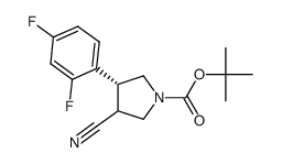 (4R)-1-boc-4-(2,4-difluorophenyl)pyrrolidin-3-carbonitrile Structure