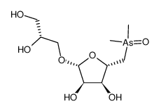 (2'R)-2',3'-dihydroxypropyl 5-deoxy-5-(dimethylarsinoyl)-β-D-riboside Structure