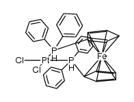 Dichloro(1,1'-bis(diphenylphosphino)ferrocene)platinum structure