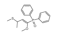 (E)-(1-methoxy-3-(methylthio)but-1-en-1-yl)diphenylphosphine oxide Structure