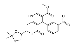 5-O-[(2,2-dimethyl-1,3-oxathiolan-5-yl)methyl] 3-O-methyl 2,6-dimethyl-4-(3-nitrophenyl)-1,4-dihydropyridine-3,5-dicarboxylate Structure