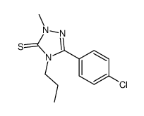 5-(4-chlorophenyl)-2-methyl-4-propyl-1,2,4-triazole-3-thione结构式