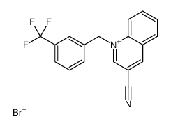 1-[[3-(trifluoromethyl)phenyl]methyl]quinolin-1-ium-3-carbonitrile,bromide Structure