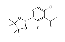 2-(4-Chloro-2-fluoro-3-(1-fluoroethyl)phenyl)-4,4,5,5-tetramethyl-1,3,2-dioxaborolane Structure