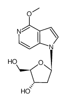 1-(2-Deoxy-β-D-erythro-pentofuranosyl)-4-methoxy-1H-pyrrolo<3,2-c>pyridine Structure