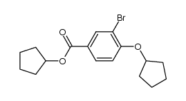 cyclopentyl 3-bromo-4-(cyclopentyloxy)benzoate结构式