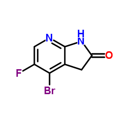 4-Bromo-5-fluoro-1,3-dihydro-2H-pyrrolo[2,3-b]pyridin-2-one Structure