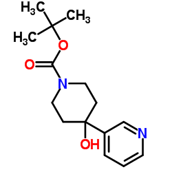 1-Boc-4-hydroxy-4-(3-pyridinyl)-piperidine Structure