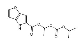 1-(isopropoxycarbonyloxy)ethyl 4H-furo[3,2-b]pyrrole-5-carboxylate结构式