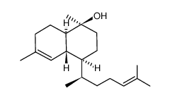 (1S)-4β-[(R)-6-Methyl-5-hepten-2-yl]-1,2,3,4,4aβ,7,8,8aα-octahydro-1,6-dimethylnaphthalen-1β-ol结构式