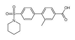 3-methyl-4-(4-piperidin-1-ylsulfonylphenyl)benzoic acid Structure