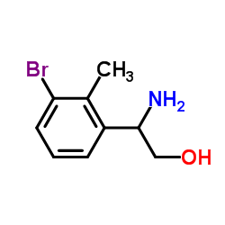 2-Amino-2-(3-bromo-2-methylphenyl)ethanol结构式