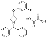 1-(DIPHENYLMETHYL)-3-(3-FLUOROPHENOXY)-AZETIDINE OXALATE结构式