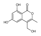 6,8-Dihydroxy-4-(hydroxymethyl)-3-methyl-1H-2-benzopyran-1-one结构式