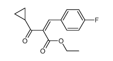 (Z)-2-Cyclopropanecarbonyl-3-(4-fluoro-phenyl)-acrylic acid ethyl ester Structure