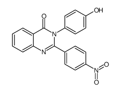 3-(4-hydroxyphenyl)-2-(4-nitrophenyl)quinazolin-4-one结构式