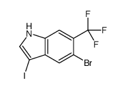 5-Bromo-3-iodo-6-(trifluoromethyl)-1H-indole structure