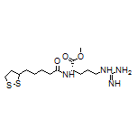 Methyl (2S)-2-[5-(1,2-dithiolan-3-yl)pentanamido]-5-guanidinopentanoate Structure