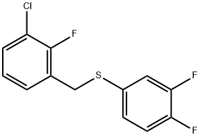 (3-chloro-2-fluorobenzyl)(3,4-difluorophenyl)sulfane结构式