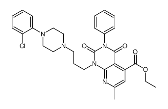 ethyl 10-[3-[4-(2-chlorophenyl)piperazin-1-yl]propyl]-3-methyl-7,9-dio xo-8-phenyl-2,8,10-triazabicyclo[4.4.0]deca-1,3,5-triene-5-carboxylate Structure