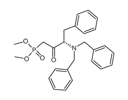 ((S)-3-Dibenzylamino-2-oxo-4-phenyl-butyl)-phosphonic acid dimethyl ester Structure