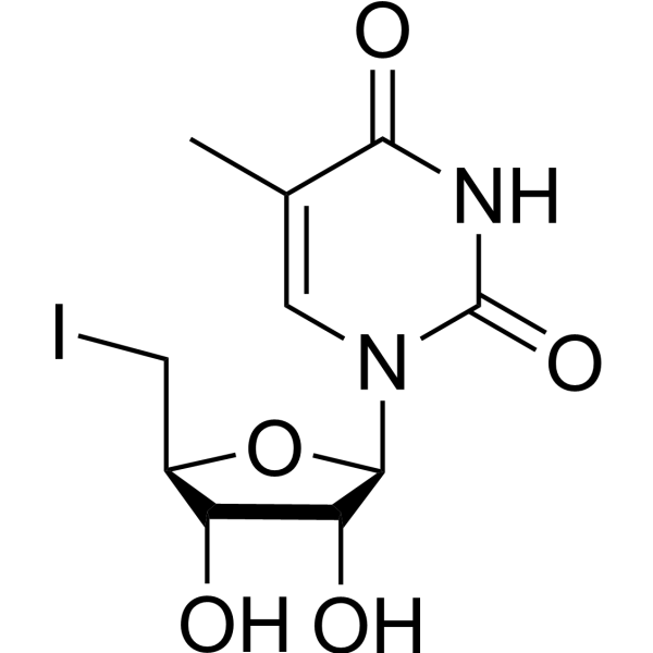 5′-Deoxy-5′-iodo-5-methyluridine Structure