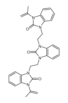 1,3-bis[2-(3-isopropenyl-2-oxobenzimidazol-1-yl)ethyl]-2-oxobenzimidazole结构式