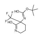 N-[2-氧代-3-(三氟甲基)哌啶-3-基]氨基甲酸叔丁酯结构式