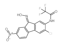 Acetamide,N-[3-chloro-9-(hydroxyimino)-7-nitro-9H-fluoren-2-yl]-2,2,2-trifluoro-结构式