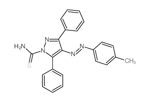 1H-Pyrazole-1-carbothioamide,4-[2-(4-methylphenyl)diazenyl]-3,5-diphenyl- Structure