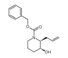 benzyl (2S,3S)-2-allyl-3-hydroxypiperidine-1-carboxylate Structure