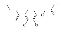 Acetic acid, [2,3-dichloro-4-(1-oxobutyl)phenoxy]-, Methyl ester structure