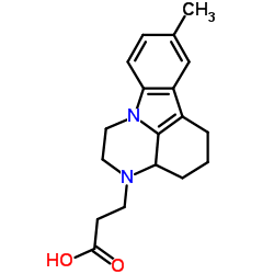 3-(8-Methyl-1,2,3a,4,5,6-hexahydro-3H-pyrazino[3,2,1-jk]carbazol-3-yl)propanoic acid Structure