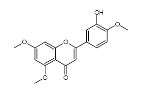 3'-Hydroxy-5,7,4'-trimethoxyflavone结构式