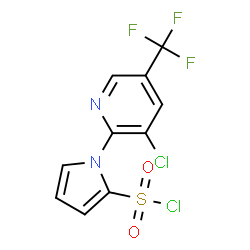 1-[3-CHLORO-5-(TRIFLUOROMETHYL)-2-PYRIDINYL]-1H-PYRROLE-2-SULFONOYL CHLORIDE结构式