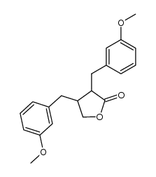 3,4-bis[(3-methoxyphenyl)methyl]dihydro-2(3H)-furanone Structure