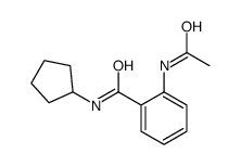 Benzamide, 2-(acetylamino)-N-cyclopentyl- (9CI) Structure