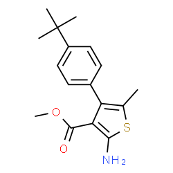 2-AMINO-4-(4-TERT-BUTYL-PHENYL)-5-METHYL-THIOPHENE-3-CARBOXYLIC ACID METHYL ESTER picture