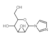 2-(hydroxymethyl)-6-imidazol-1-yl-oxane-3,4,5-triol structure