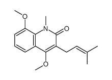 4,8-dimethoxy-1-methyl-3-(3-methylbut-2-enyl)quinolin-2-one Structure