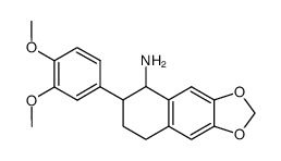 6-(3,4-dimethoxy-phenyl)-5,6,7,8-tetrahydro-naphtho[2,3-d][1,3]dioxol-5-ylamine结构式