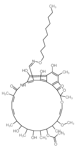 Rifamycin, 3-(((decyloxy)imino)methyl)- (9CI) structure